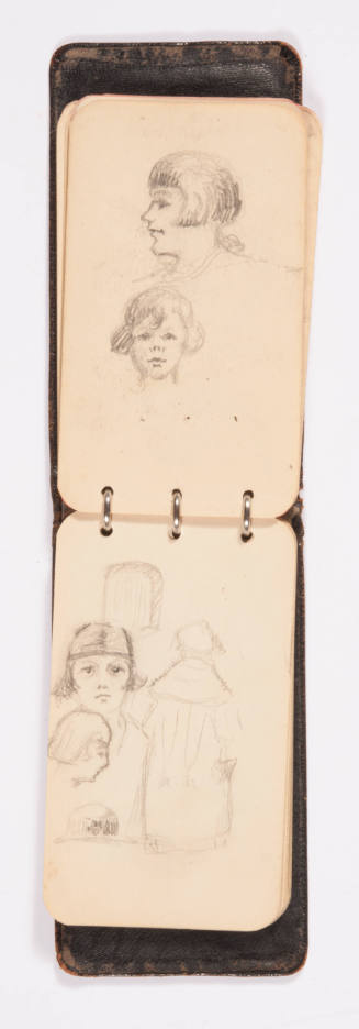 Herschel C. Logan, leather sketchbook, 1922 - 1924, graphite, 4 13/16 x 2 3/4 x 1/2 in., Kansas…
