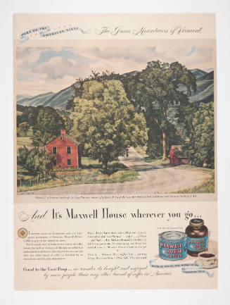 Advertisement for Maxwell House featuring Luigi Lucioni's Route 7