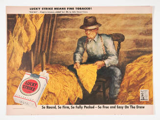 Advertisement for Lucky Strike featuring John Steuart Curry's Old Belt