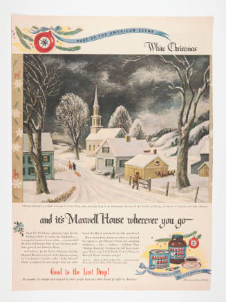 Advertisement for Maxwell House featuring Ernest Fiene's Toward Evening