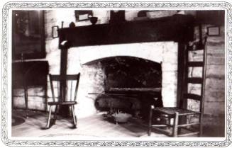 John Brown Cabin, Interior Fireplace