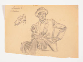 Study for Lewis and Clark (figure holding a telescope)