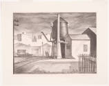 William Judson Dickerson, Untitled, Industrial Wichita no. 4 (aka Railroad Water Tanks), 1934, …