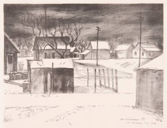 William Judson Dickerson, Untitled, Industrial Wichita no. 7 (aka Winter Backyards- Kansas), 19…