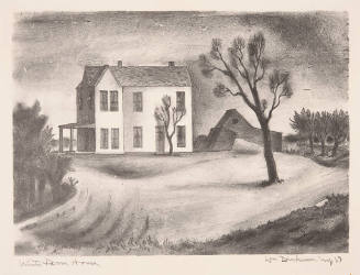 William Judson Dickerson, White Farm House (aka White House), 1936, printed 1937, lithograph, 8…