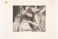 Mary Huntoon, Dark Room, ca. 1935, etching, 7 x 8 3/4 in., Kansas State University, Marianna Ki…