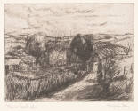Mary Huntoon, Kansas Landscape, ca. 1935, etching, 6 3/4 x 8 3/4 in., Kansas State University, …