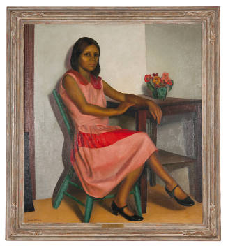 Kenneth Miller Adams, Portrait of a Native Girl, 1934, oil on canvas, Kansas State University, …