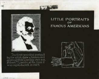 Negative of Little Portrait of Famous Americans (title page and Lincoln)