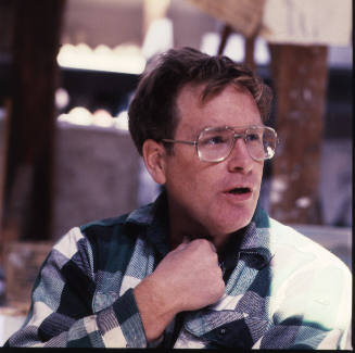 Stanley Lewis (painting professor, Kansas City Art Institute), in his studio, McGee Street, Kansas City, Missouri, October 16, 1982