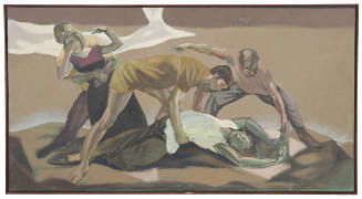 Elmer J. Tomasch, Futile Rescue, mid 20th century, oil on canvas, 31 3/4 x 59 1/2 in., Kansas S…