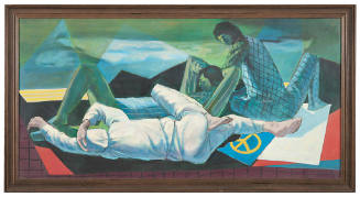 Elmer J. Tomasch, Morning Lights, mid 20th century, oil on canvas, 30 x 59 1/2 in., Kansas Stat…