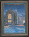 Herbert J. Demmin, Farrell Library, mid 20th century, oil on canvas, 25 1/4 x 18 3/8 in., Kansa…