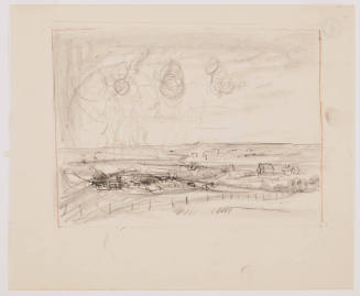 Kansas Scene: Approaching Storm (Preliminary drawing for "Sun Dogs")