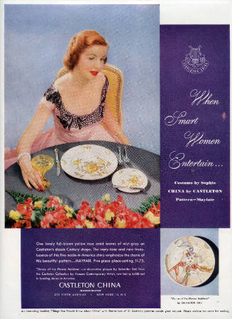 Advertisement for Castleton China Collection
