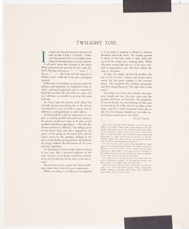 Twilight Toil (print folio)