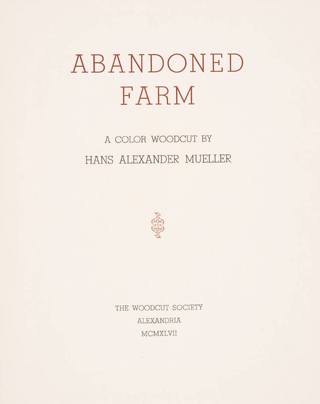 Abandoned Farm print folio