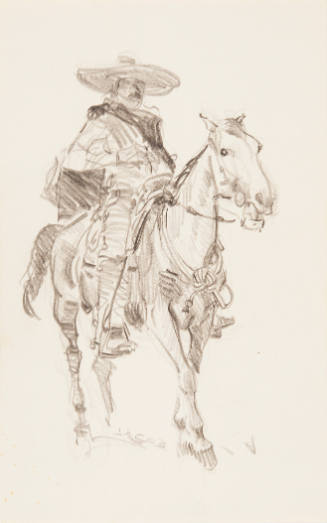 Title unknown (man with sombrero on horse)