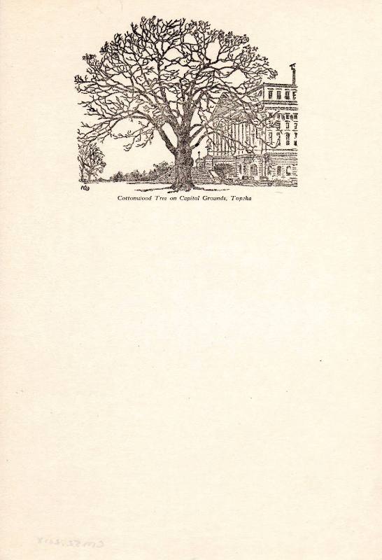 Cottonwood Tree on Capitol Grounds, Topeka, Kansas (page proof)