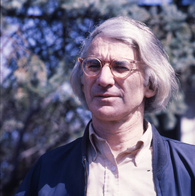 Howard Rogovin (painting professor, University of Iowa), near his studio, Melrose street, Iowa City, Iowa, April 14, 1979