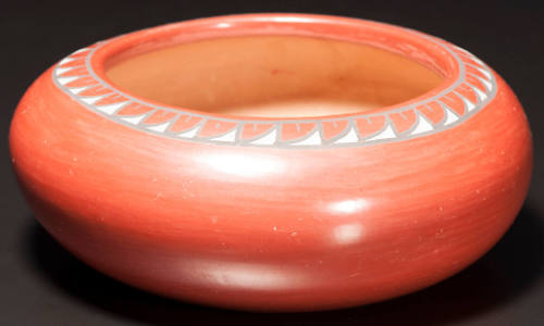 Decorated Redware Bowl