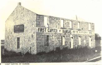 Kansas First Territorial Capitol, Ruins (postcard)