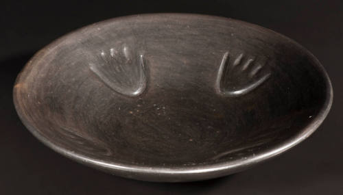 Large blackware platter