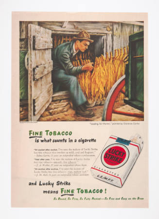 Advertisement for Lucky Strike featuring Clarence Carter's Loading for Market