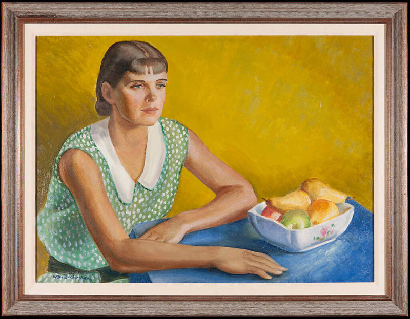 Woman with Bowl of Fruit