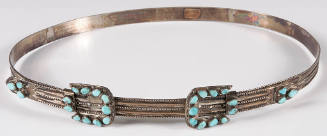 Silver belt with bucklesset with turquoise