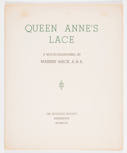 Queen Anne's Lace print folio