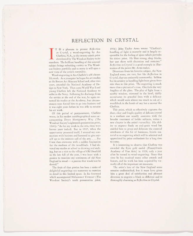 Reflection in Crystal (print folio)