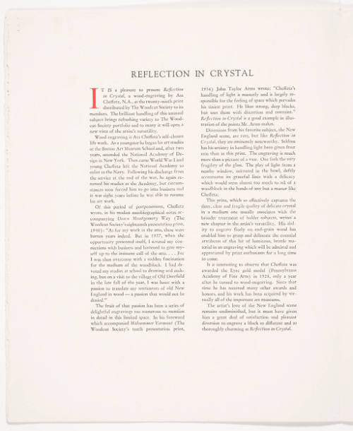 Reflection in Crystal (print folio)