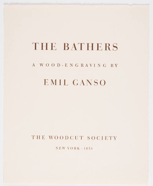 The Bathers (print folio cover)