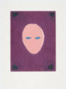 Fritz Scholder, Mask of a Mystery Woman, 1982, etching, 22 1/4 x 16 1/4 in., Kansas State Unive…