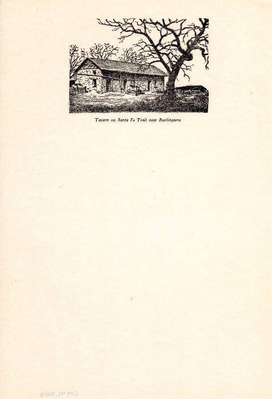 Tavern on Santa Fe Trail near Burlingame (page proof)