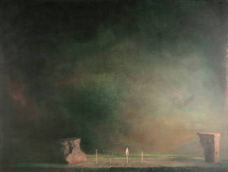 David Melby, Witness to the Silent Mystery of Light, 1986, oil on canvas, 36 x 48 in., Kansas S…