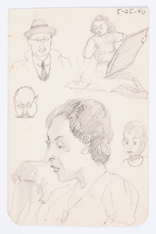 Title unknown (five caricatures)