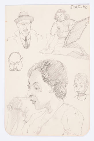 Title unknown (five caricatures)