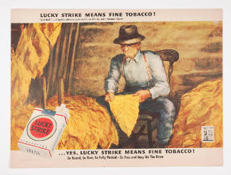 Advertisement for Lucky Strike featuring John Steuart Curry's Old Belt