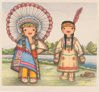 American Indian Boy and Girl