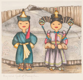 Boy and Girl of Mongolia