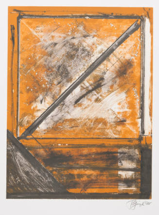 Untitled (abstraction in orange and black)