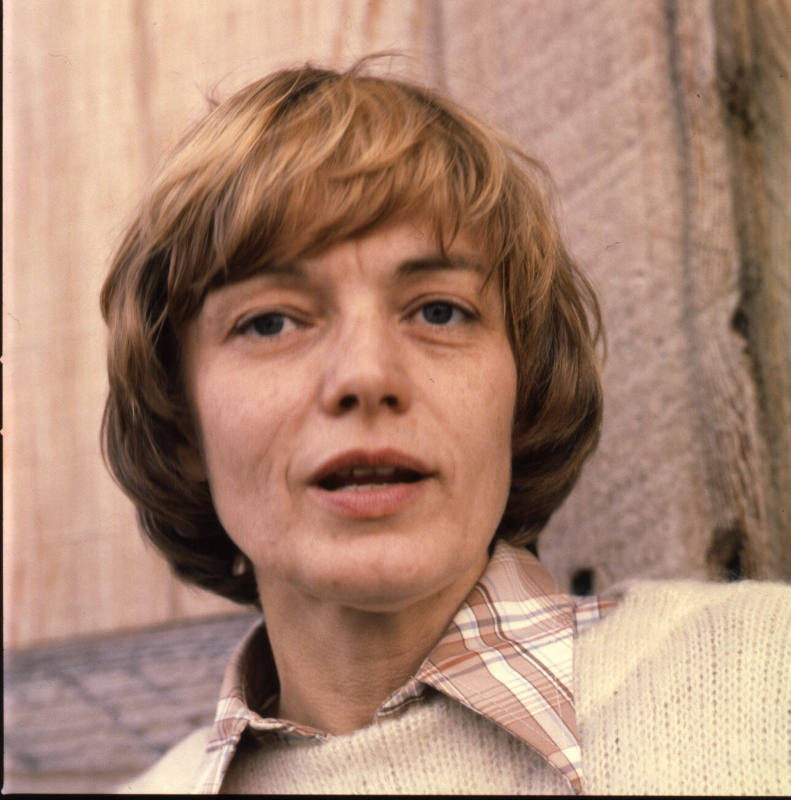 Jane Pronko (painter), outside her studio, Kansas City, Missouri, June 4, 1982