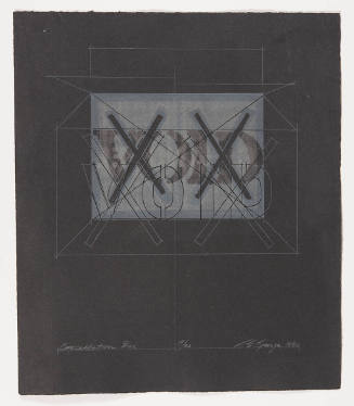 Ray E. George, Cancellation Box, 1980, Lithograph on paper, 11 1/4 x 9 inches, Kansas State Uni…