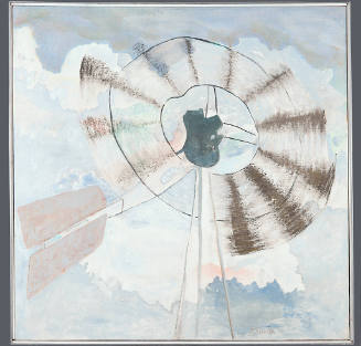 Shirley Smith, Title unknown (windmill), 1990, Oil on canvas, 36 x 36 inches, Kansas State Univ…