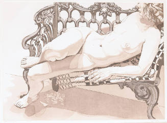 Nude on a Silver Bench