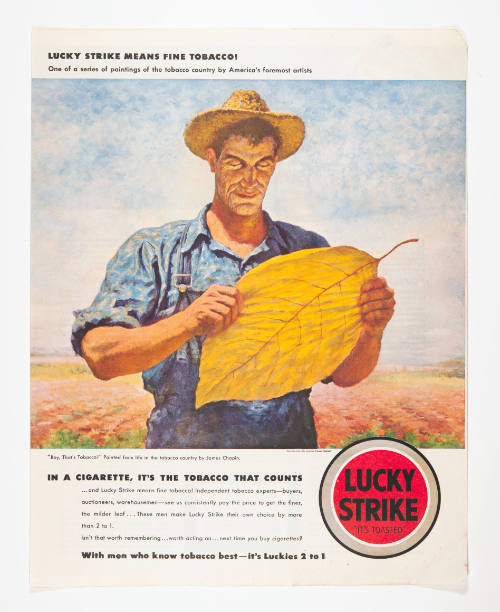 Advertisement for Lucky Strike featuring James Chapin's Boy, That's Tobacco!
