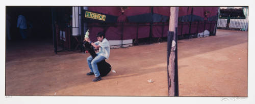 Teletubby & Guitar Case, Cordoba, Spain, May 2000