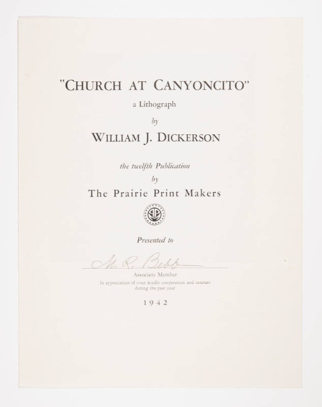 "Church at Canyoncito" pamphlet